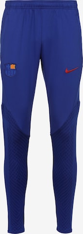 NIKE Skinny Workout Pants 'Strike' in Blue: front