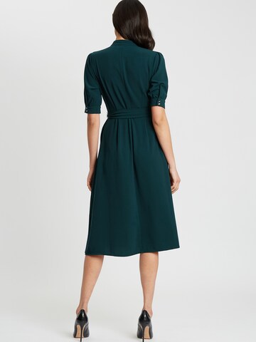 Willa Shirt Dress 'SOLANGE ' in Green: back