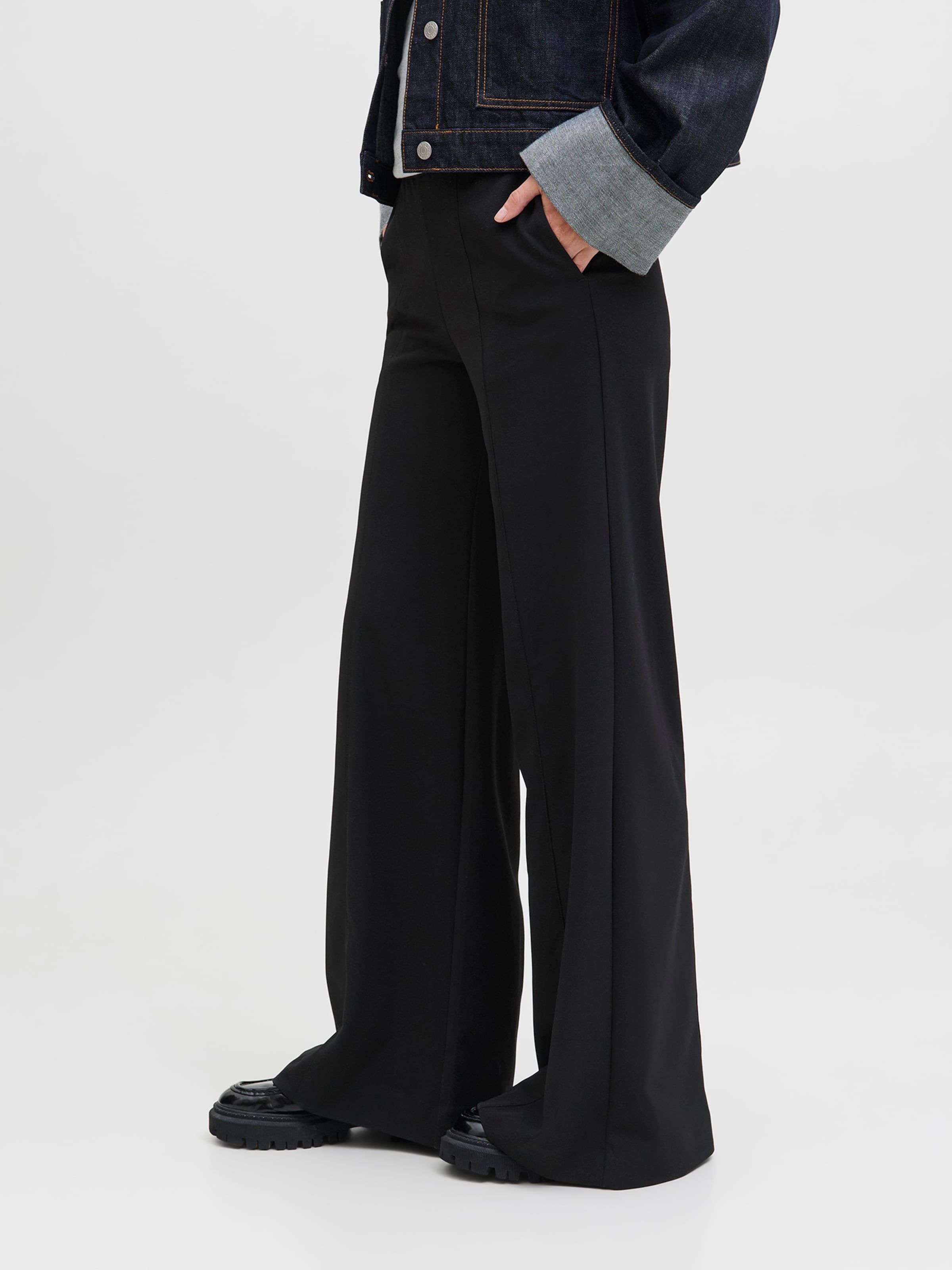 JJXX Wide leg Pants 'JXNancy' in Black | ABOUT YOU