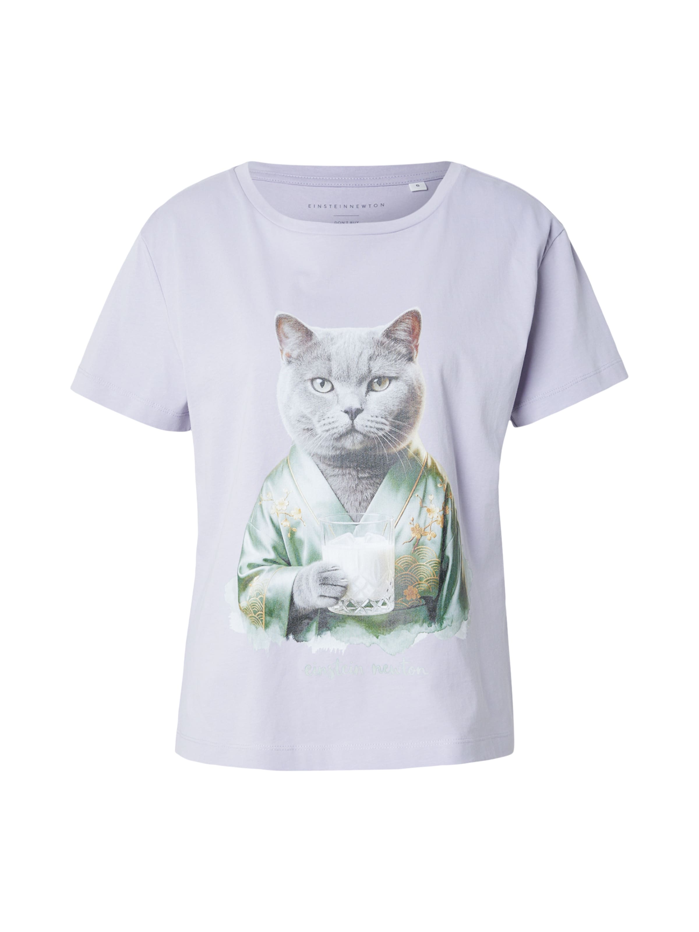 Maglietta 'Kimono Cat' di EINSTEIN & NEWTON in lilla: frontale