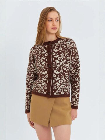 MixRay Strickjacke in Braun: Vorderseite