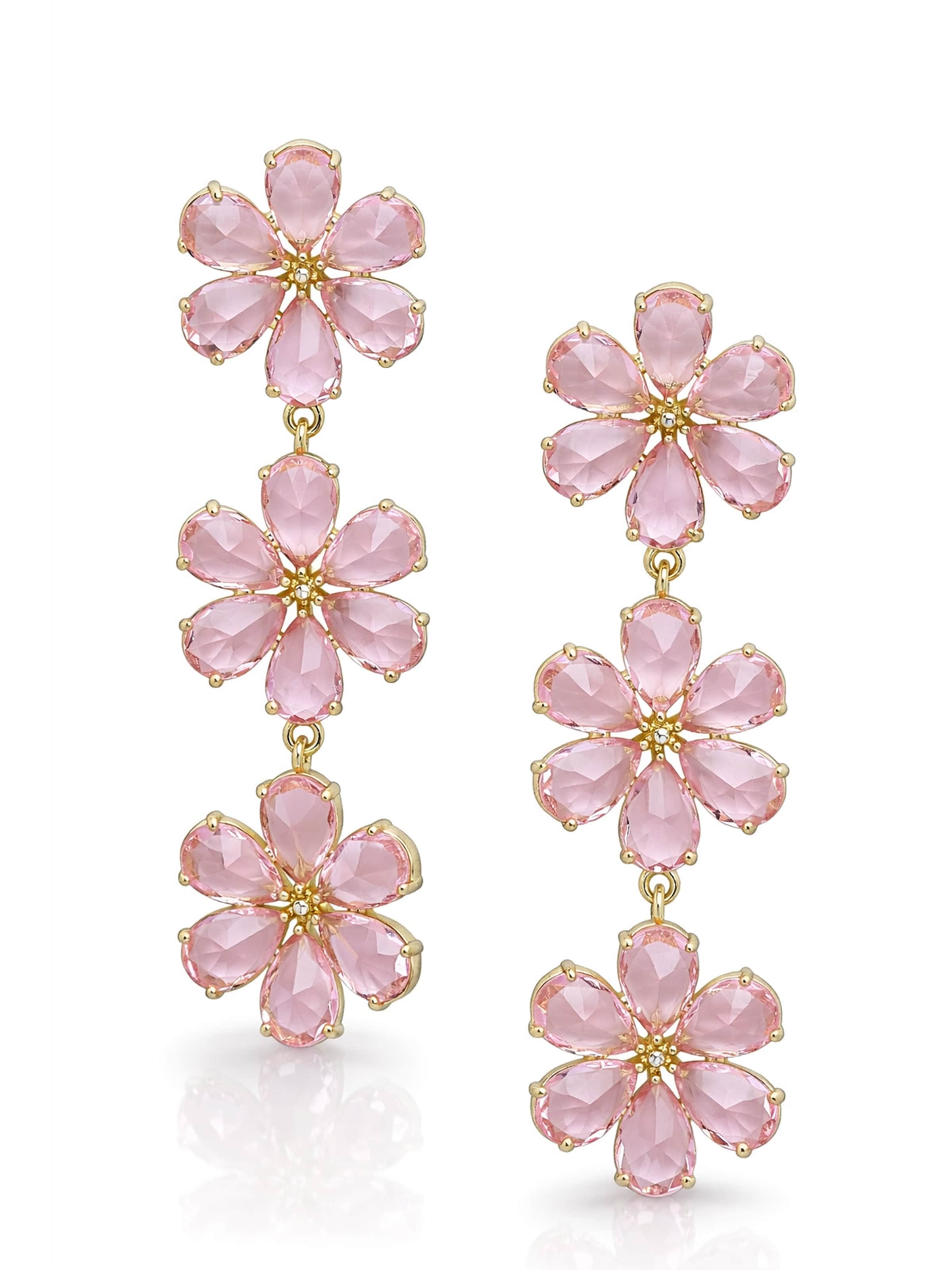 AVANT-GARDE PARIS Oorbellen in Roze: voorkant