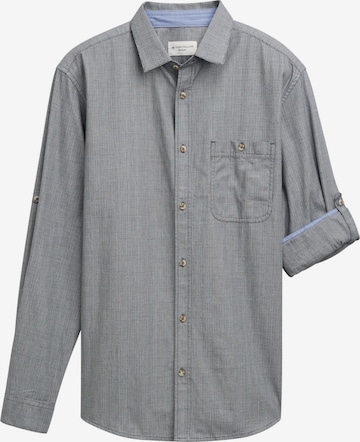 TOM TAILOR Button Up Shirt in Blue: front