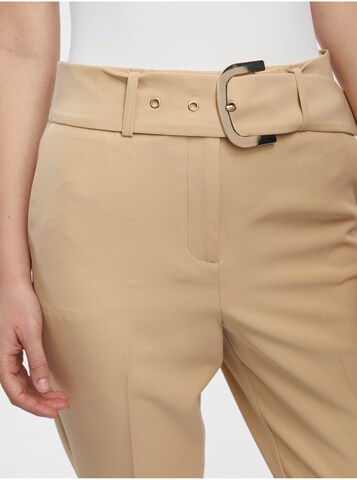 Orsay Slim fit Pleated Pants in Beige
