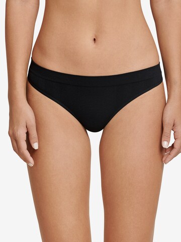 SCHIESSER Thong ' Active Basic ' in Black: front