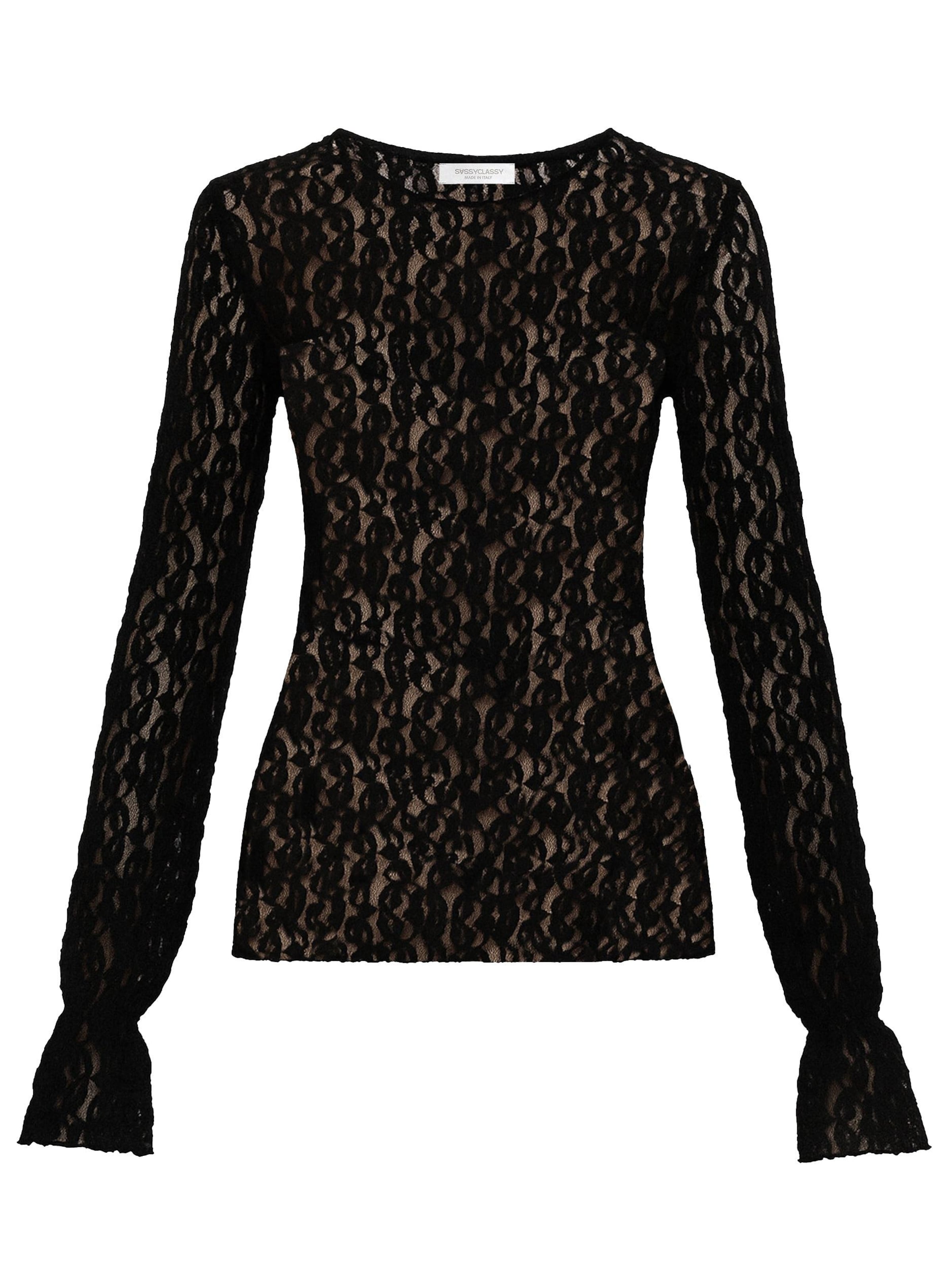 SASSYCLASSY Shirt‌‌‌‌‌‌‌ in Schwarz: Vorderseite