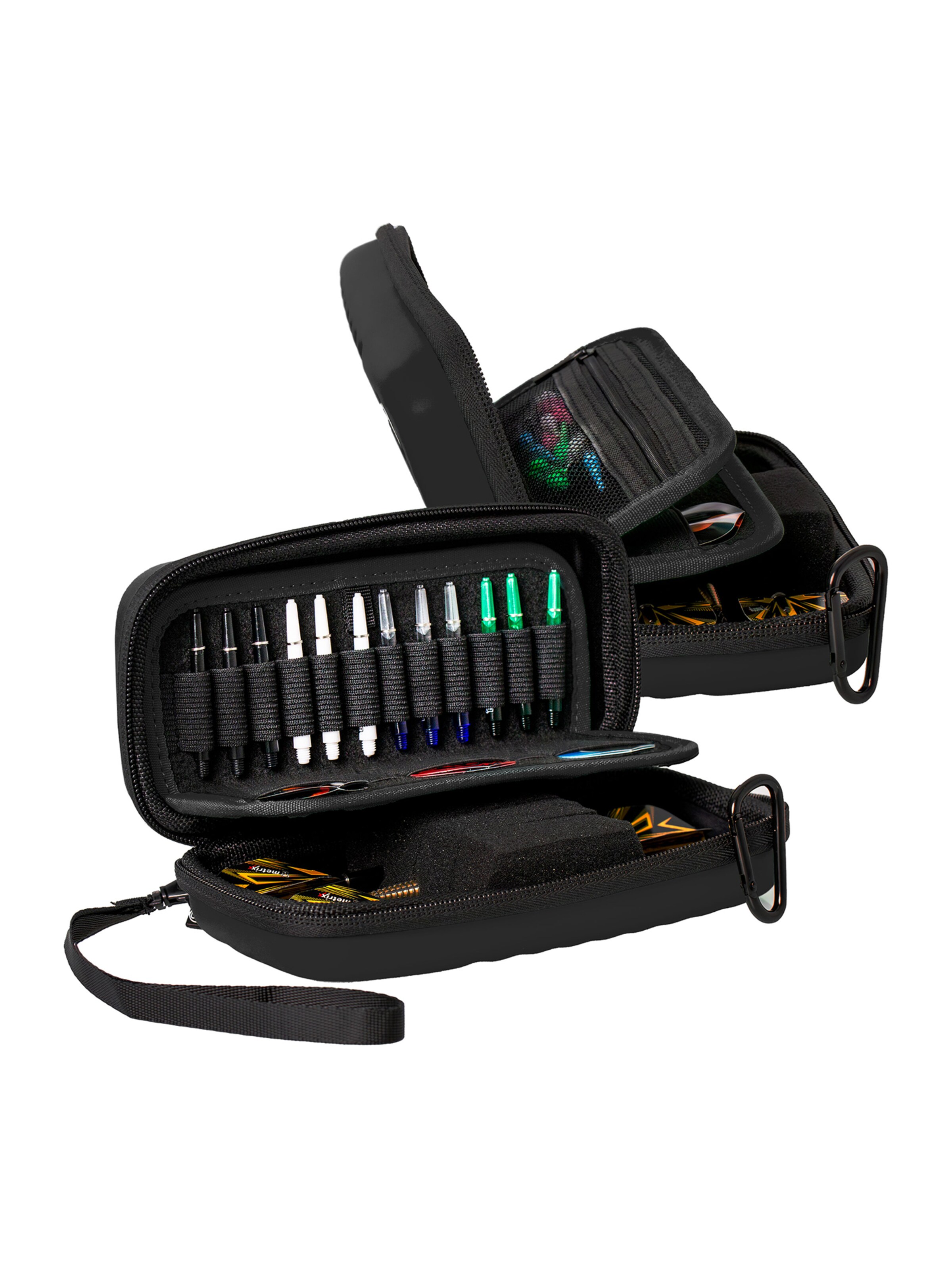 BULL'S Dartcase ' Orbis HS Carbon Darttasche Dartbox Pfeilaufbewahrung Darts-Etui ' in Schwarz