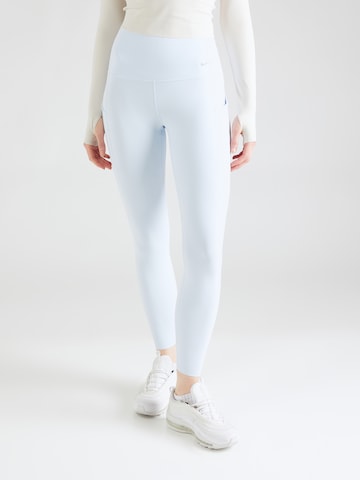 NIKE Skinny Workout Pants 'UNIVERSA' in Blue: front