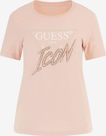 T-shirt GUESS en rose : devant