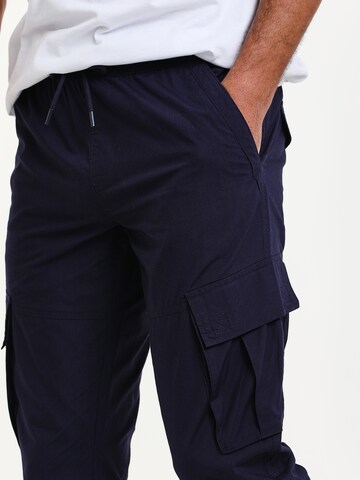 Threadbare Tapered Cargobroek 'Prince' in Blauw
