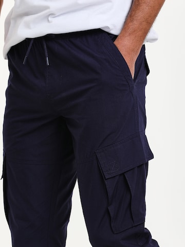 Threadbare Tapered Cargo Pants 'Prince' in Blue