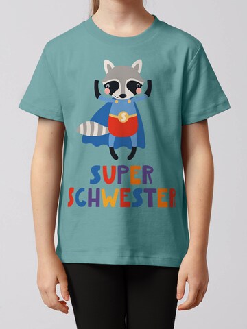 Maglietta 'Superschwester' di watabout.kids in blu
