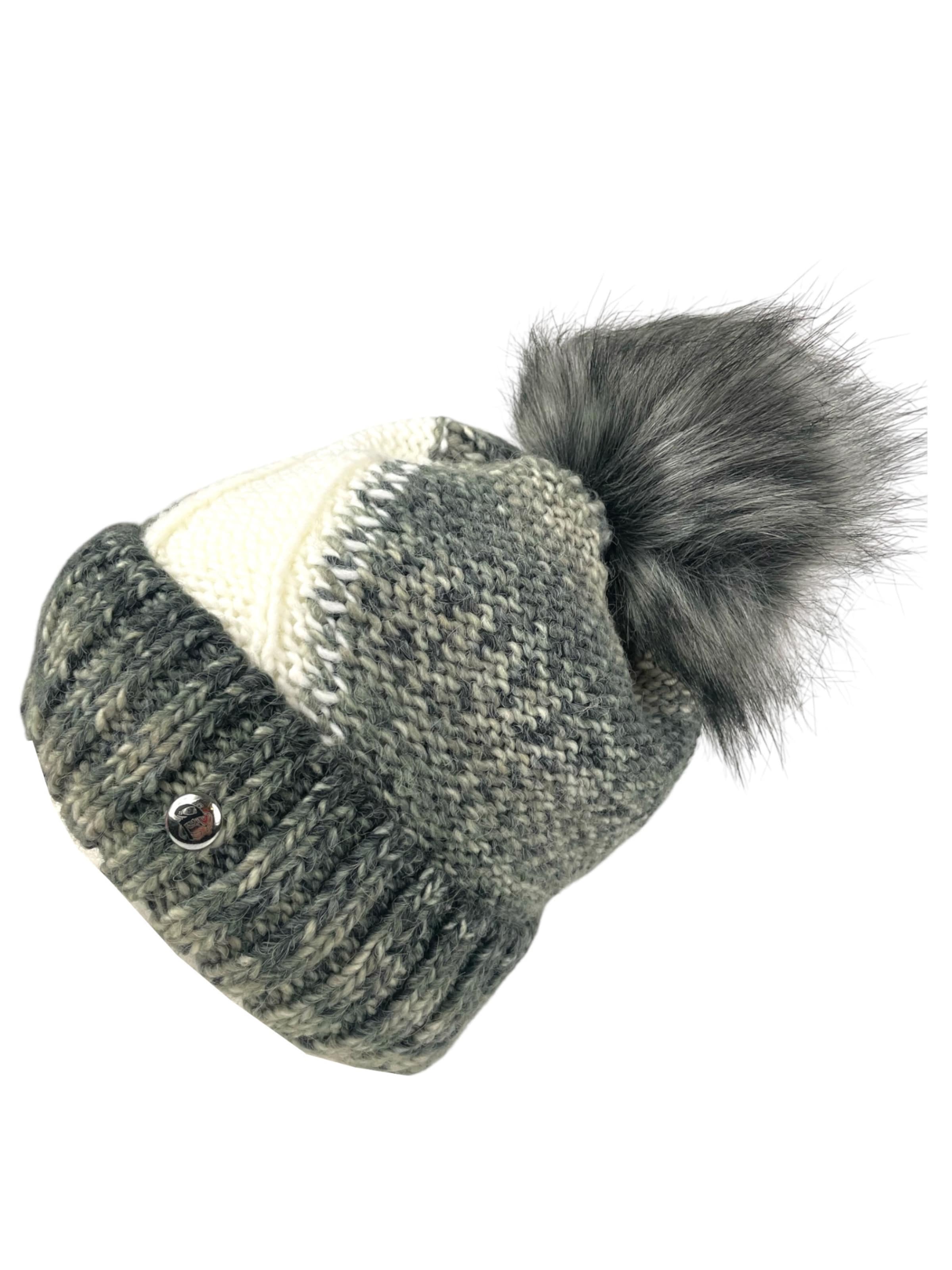 Kumixi Mütze 'Bommelmütze' in Grau