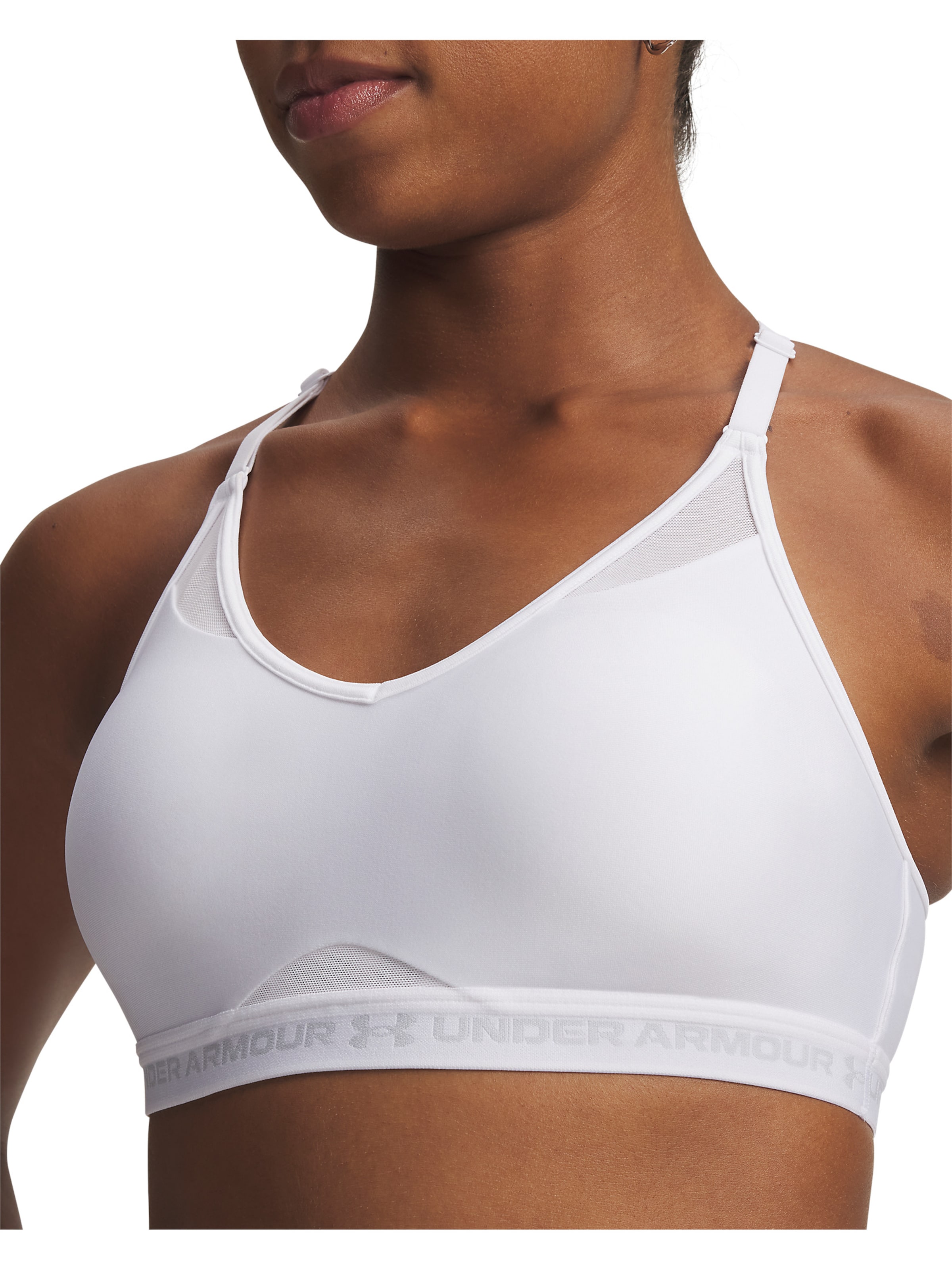 UNDER ARMOUR Sports bra in White: front