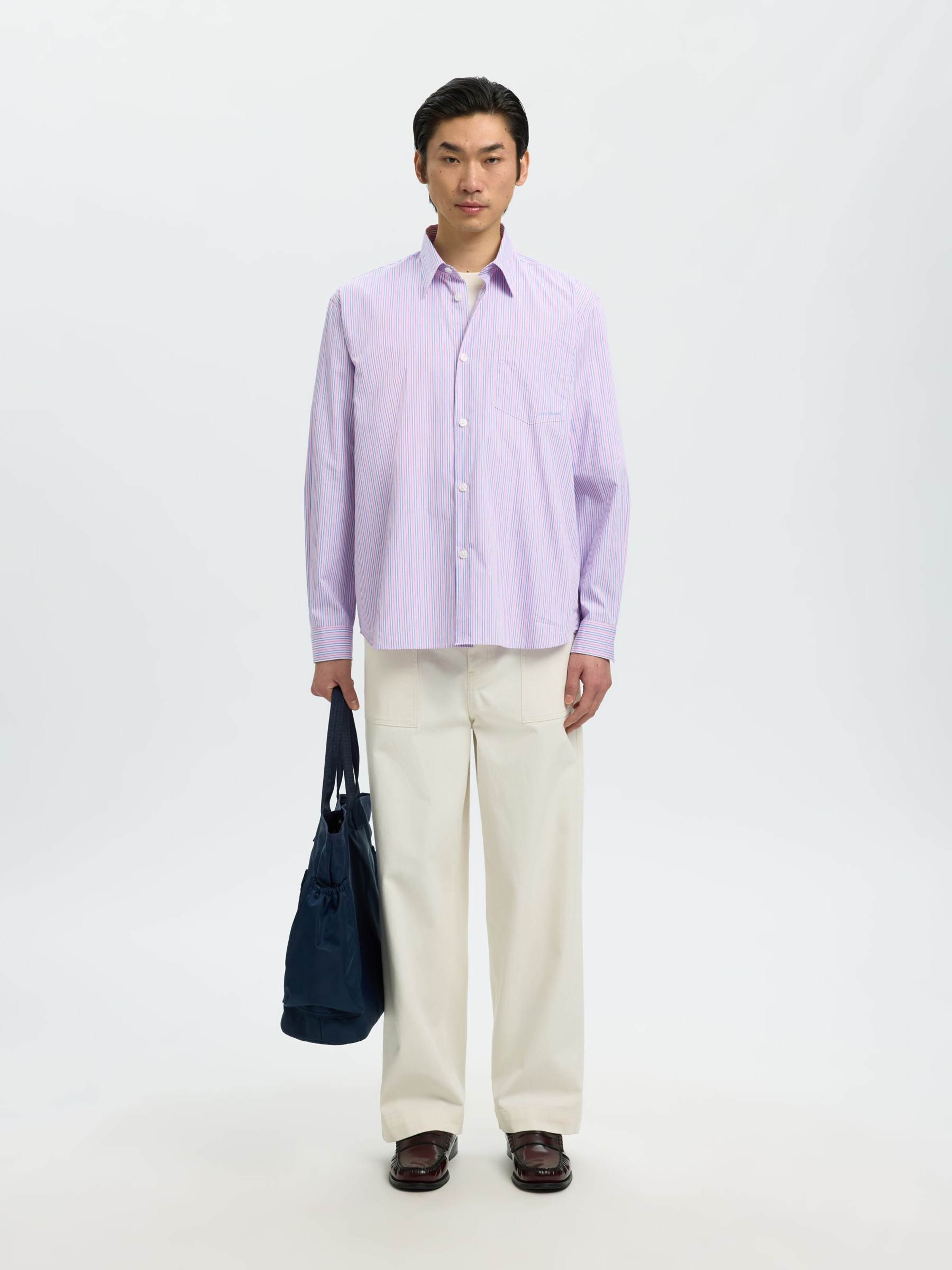 SELECTED Comfort fit Button Up Shirt in Pink