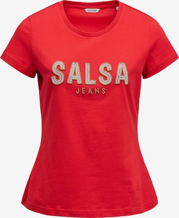 T-shirt Salsa Jeans en rouge : devant