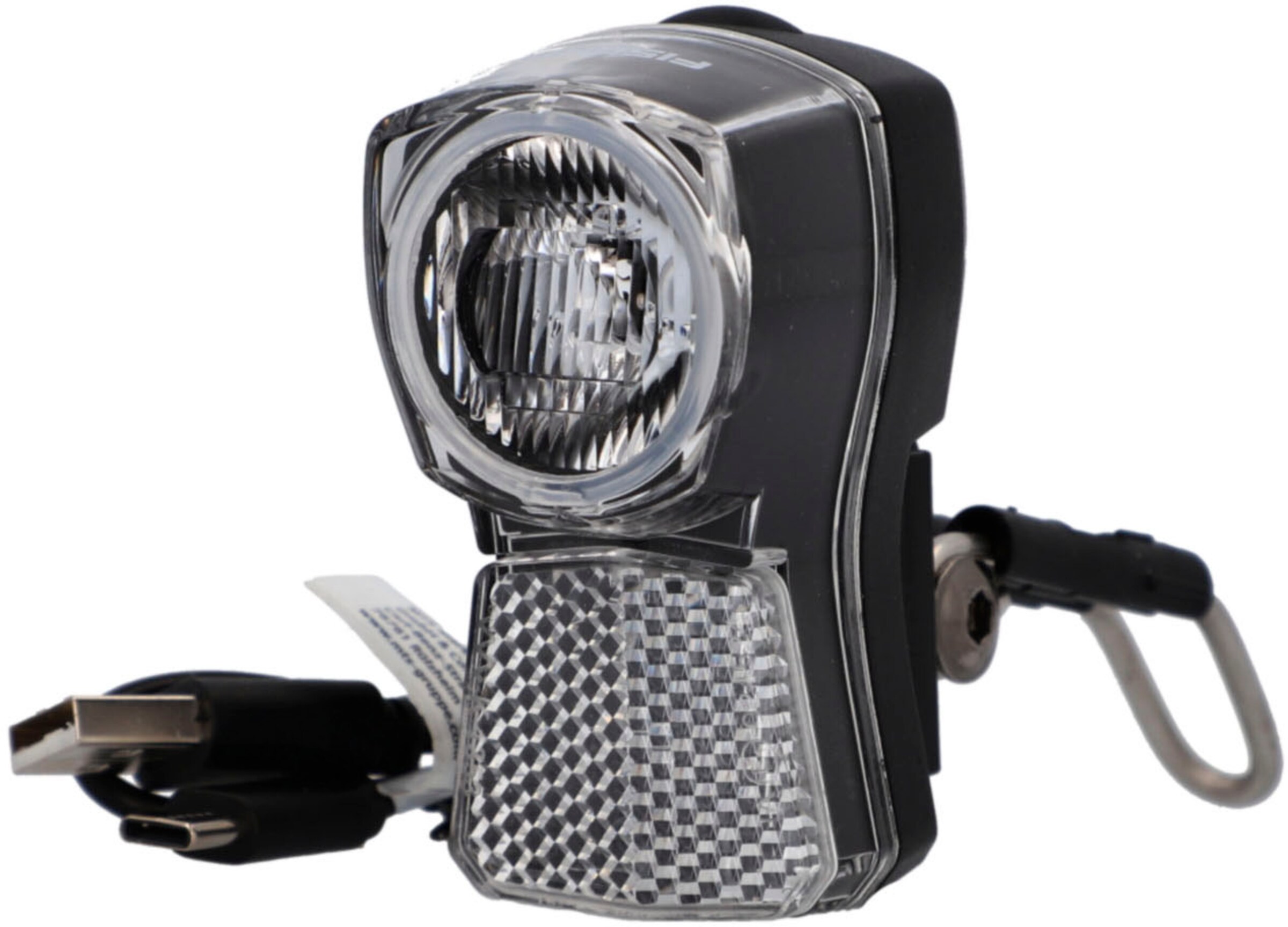 FISCHER Fahrräder Fahrrad-Frontlicht in Schwarz: Vorderseite