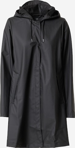 RAINS Between-Seasons Coat in Black: front