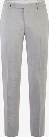 HECHTER PARIS Slim fit Pleated Pants in Grey: front