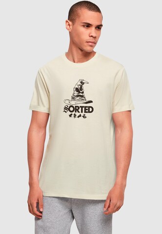 T-Shirt 'Harry Potter - Sorting Hat' ABSOLUTE CULT en beige : devant