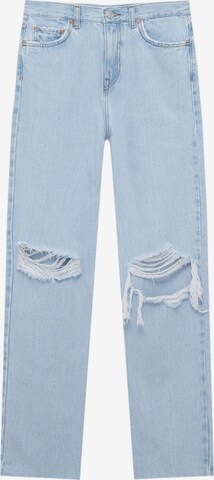 Pull&Bear Regular Jeans in Blue: front