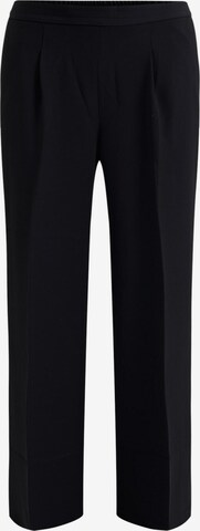 WE Fashion Regular Pleat-Front Pants in Black: front