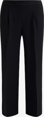 WE Fashion Regular Pleat-front trousers in Black: front