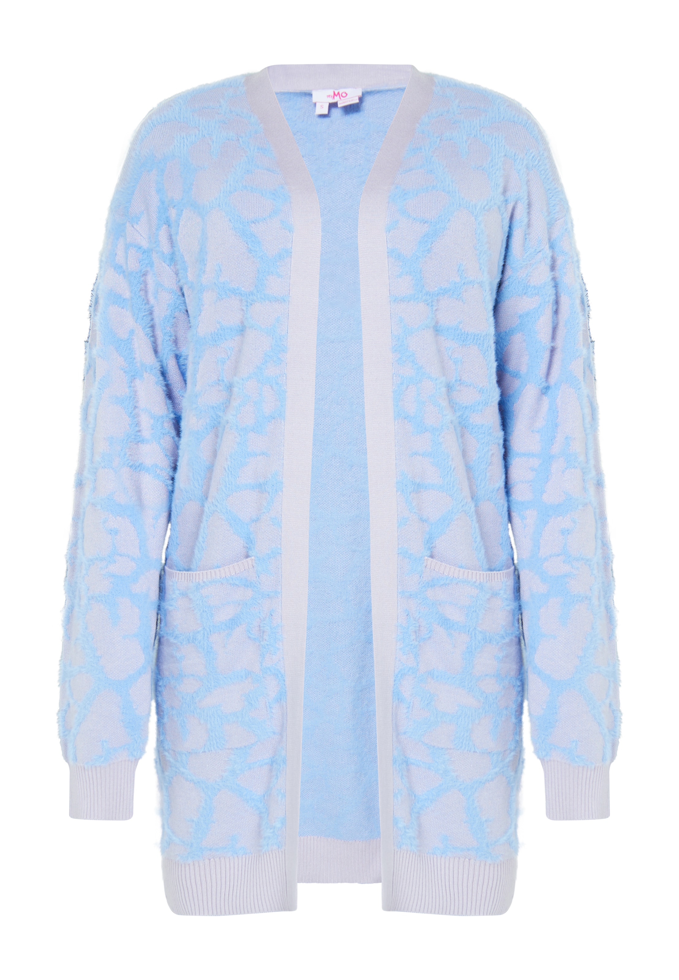 MYMO Πλεκτή ζακέτα σε μπλε: μπροστά