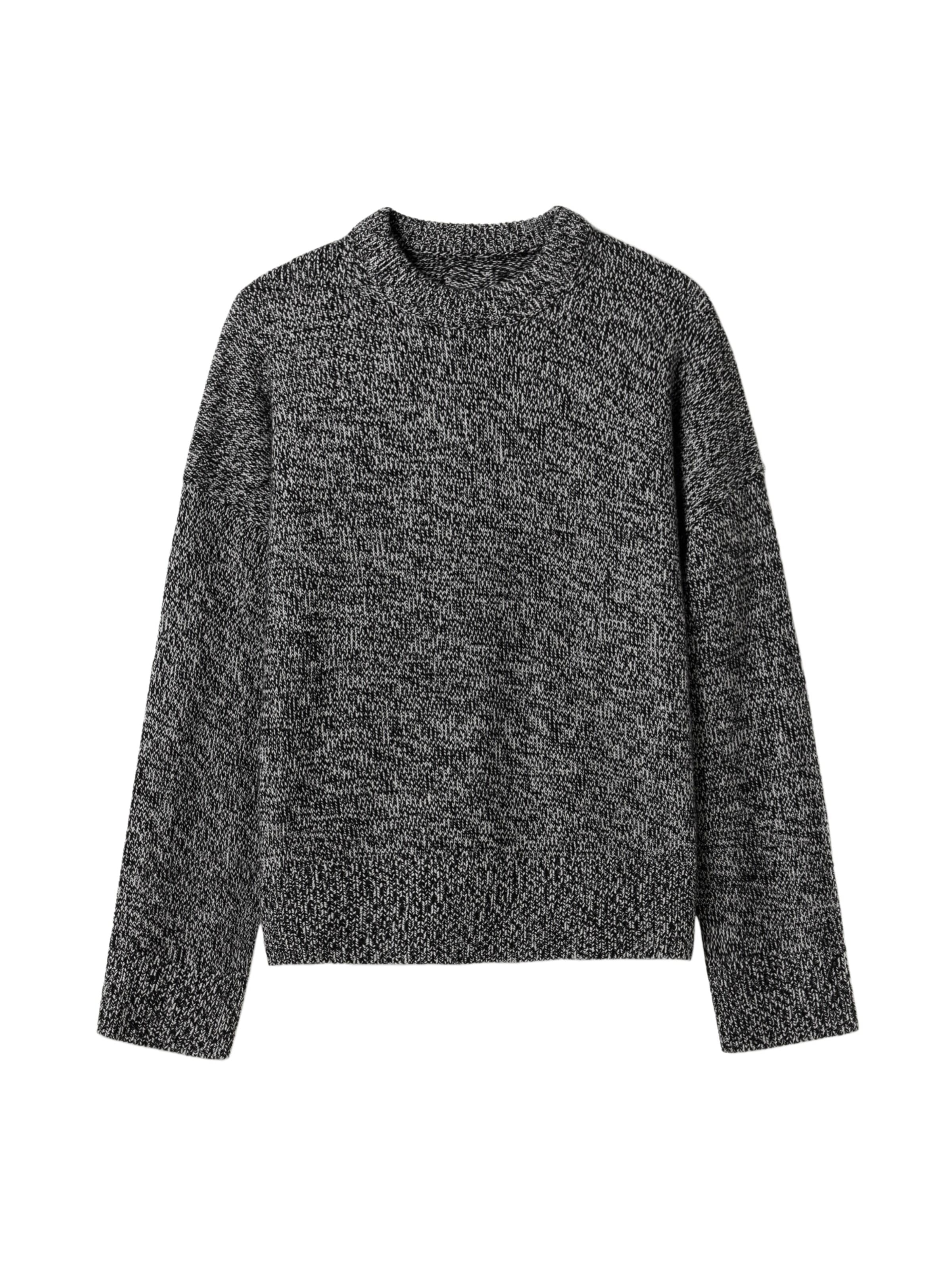 Lilysilk Pullover 'Wolle und Kaschmir Oversize Pullover mit Rundhalsausschnitt'‌‌‌‌‌ in Grau: Vorderseite