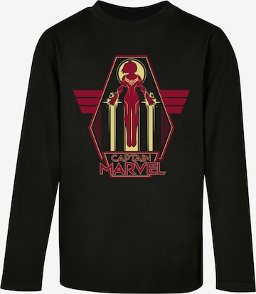 ABSOLUTE CULT Shirt 'Captain Marvel' in Zwart: voorkant