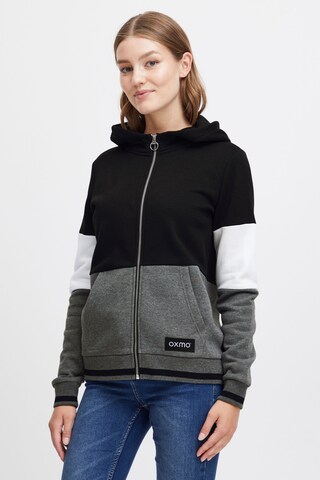 Oxmo Sweatjacke 'Omanna' in Grau: Vorderseite