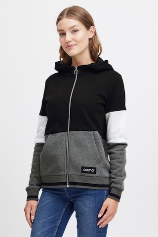 Oxmo Zip-Up Hoodie 'Omanna' in Grey: front