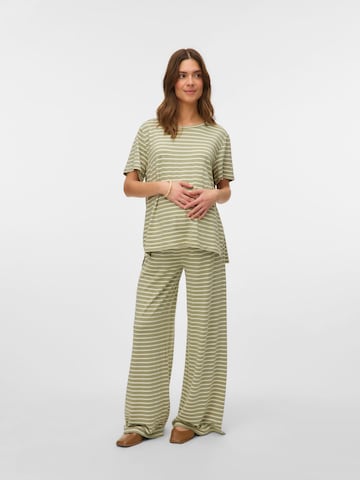 MAMALICIOUS Wide Leg Hose 'MLAmila' in Grün