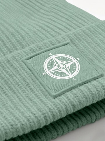 Neverless Beanie 'Kompass' in Green