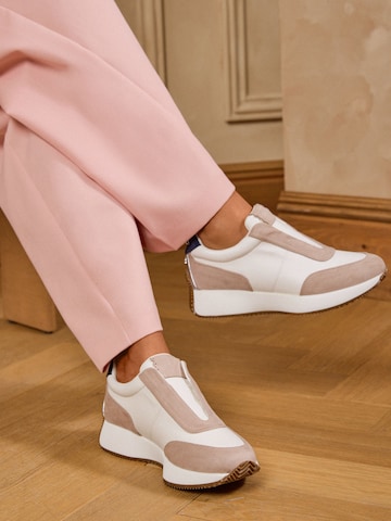 Scarpa slip-on di love & roses in bianco