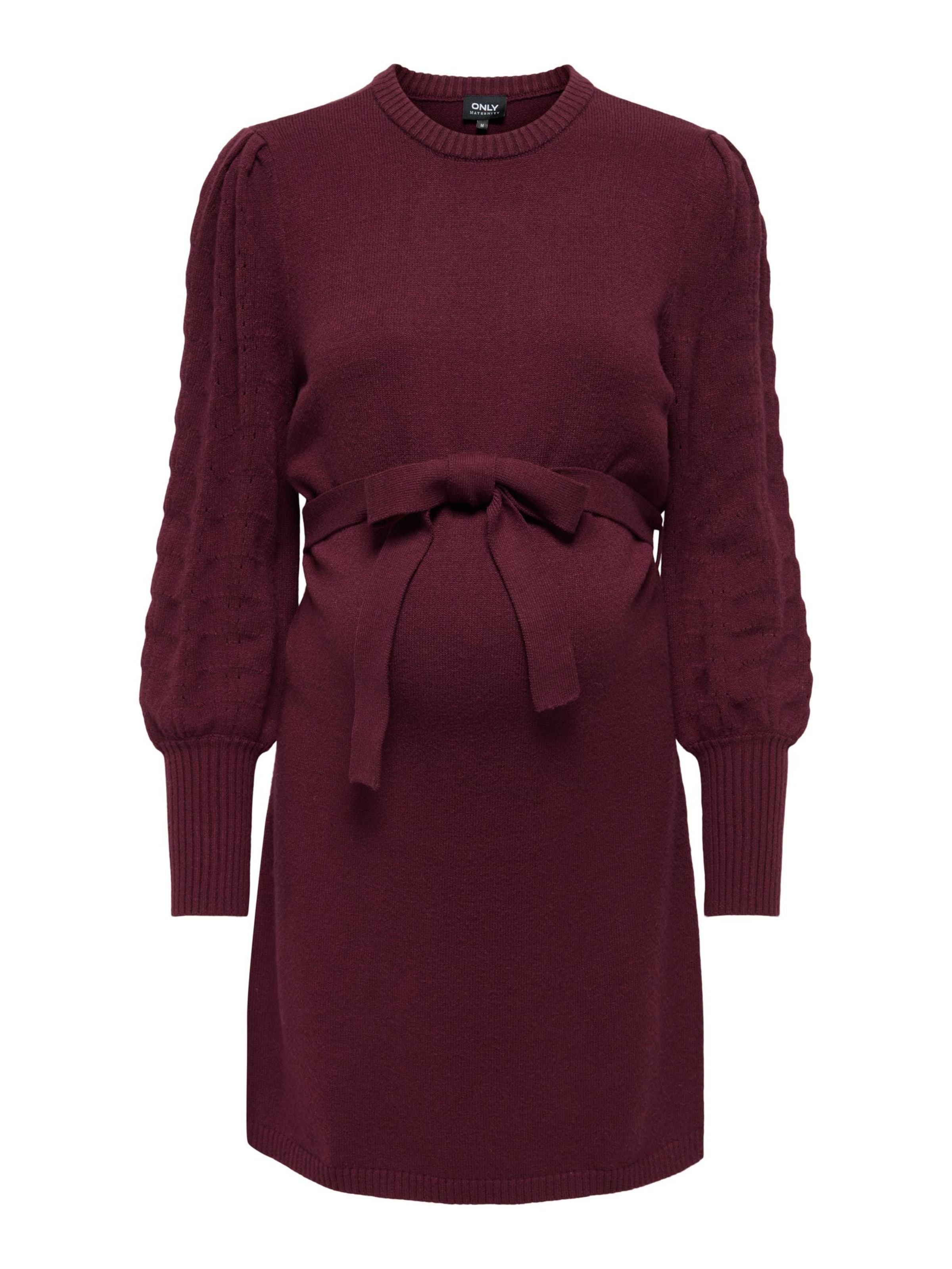 Only Maternity Gebreide jurk 'OLMMatti' in Rood