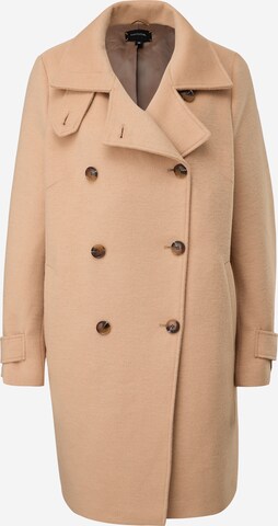 COMMA Between-Seasons Coat in Brown: front