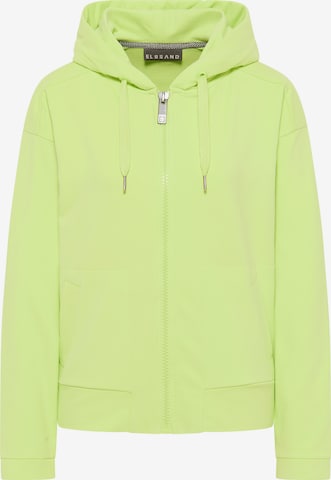 Elbsand Zip-Up Hoodie 'Nitha' in Green: front