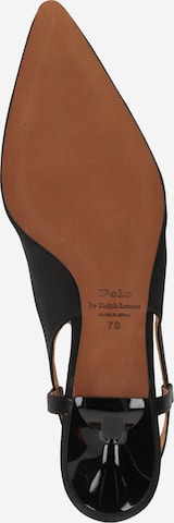 Polo Ralph Lauren Čevlji s peto in s paščki | črna barva