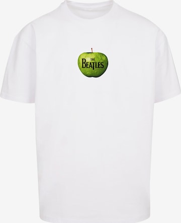 Merchcode Shirt 'Beatles - Apple' in Wit: voorkant