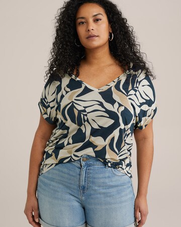 T-shirt WE Fashion en beige : devant