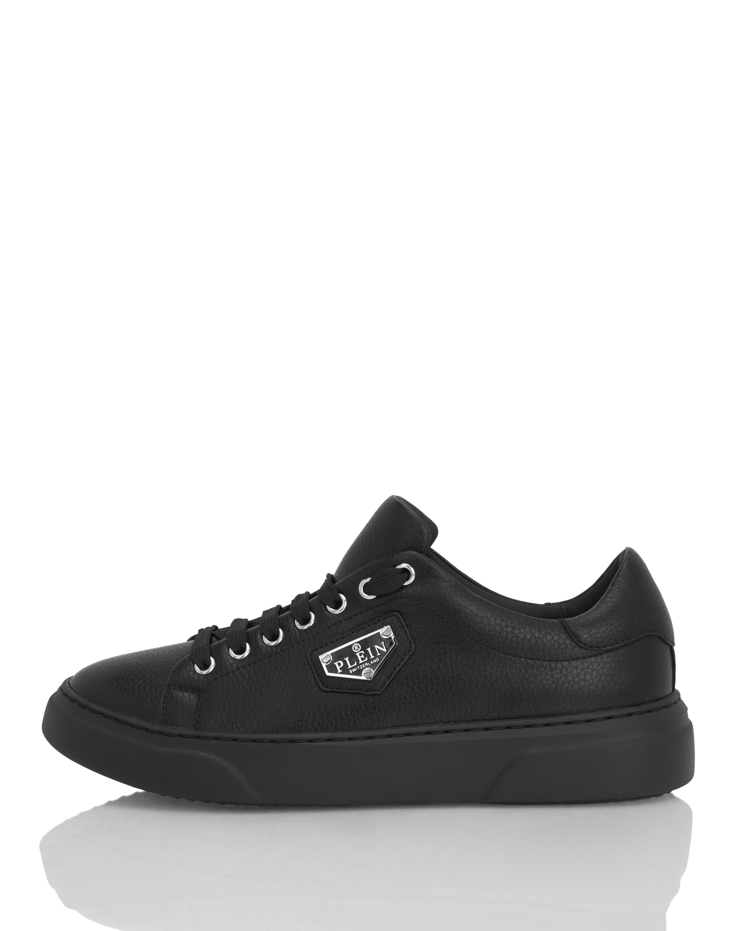 Sneaker bassa 'Iconic Plein' di Philipp Plein in nero: frontale