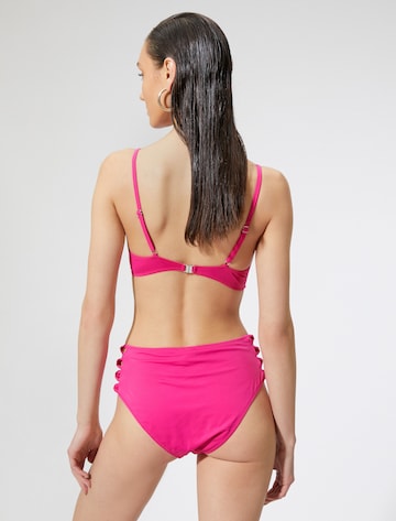 Koton Triangle Bikini Top in Pink