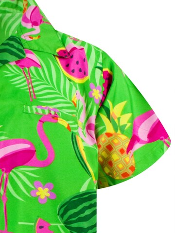 King Kameha Shirt 'Flamingo Melone' in Grün