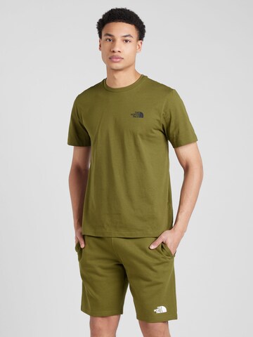 T-Shirt THE NORTH FACE en vert : devant