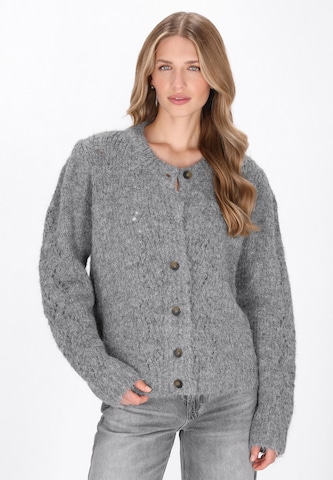 DreiMaster Vintage Knit cardigan in Grey: front