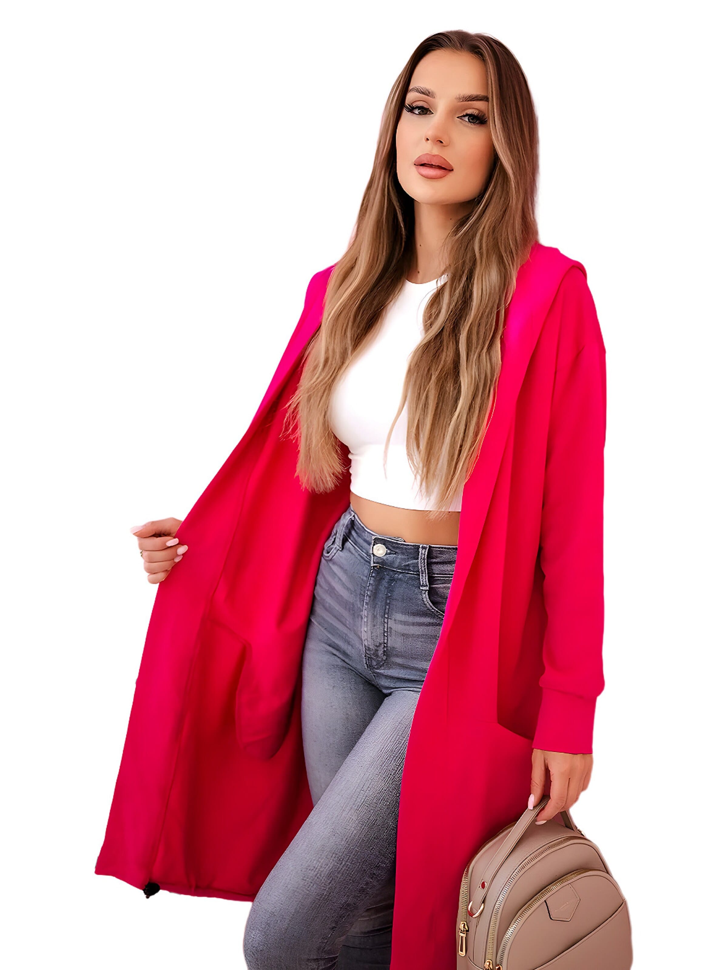 Lumera Gebreid vest in Roze: voorkant