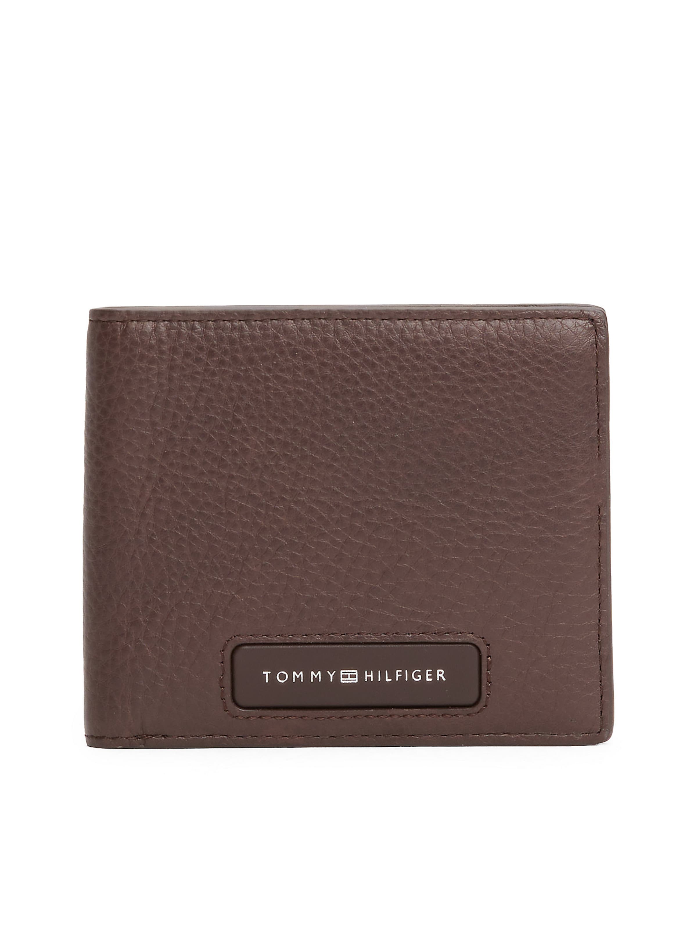 Porte-monnaies 'Bifold' TOMMY HILFIGER en marron : devant