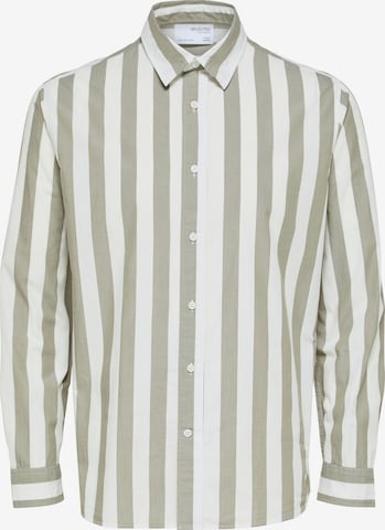 SELECTED HOMME Button Up Shirt 'Redster' in Grey: front