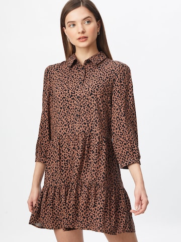 Dorothy Perkins Shirt Dress in Brown: front